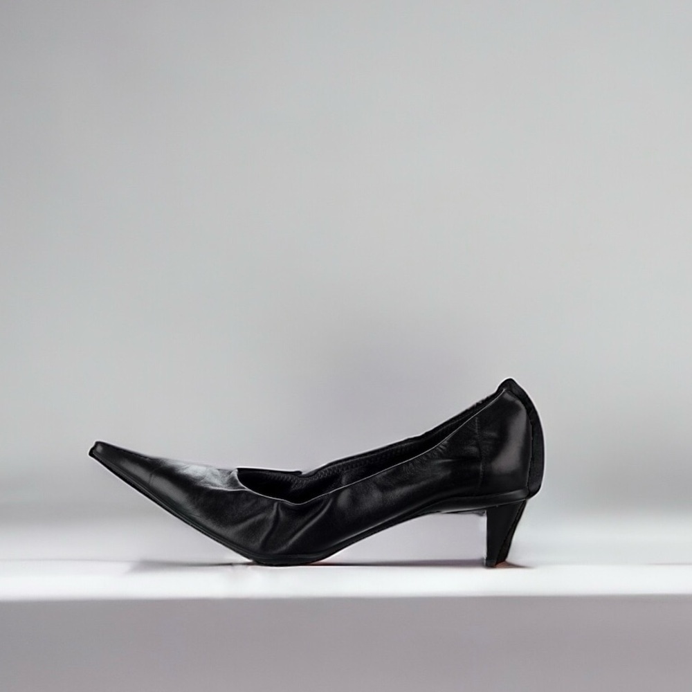Prada Y2K Vintage Scrunch Huggie Pointed Toe Ballet Kitten Pumps